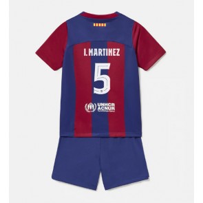 Barcelona Inigo Martinez #5 Dětské Domácí dres komplet 2023-24 Krátký Rukáv (+ trenýrky)